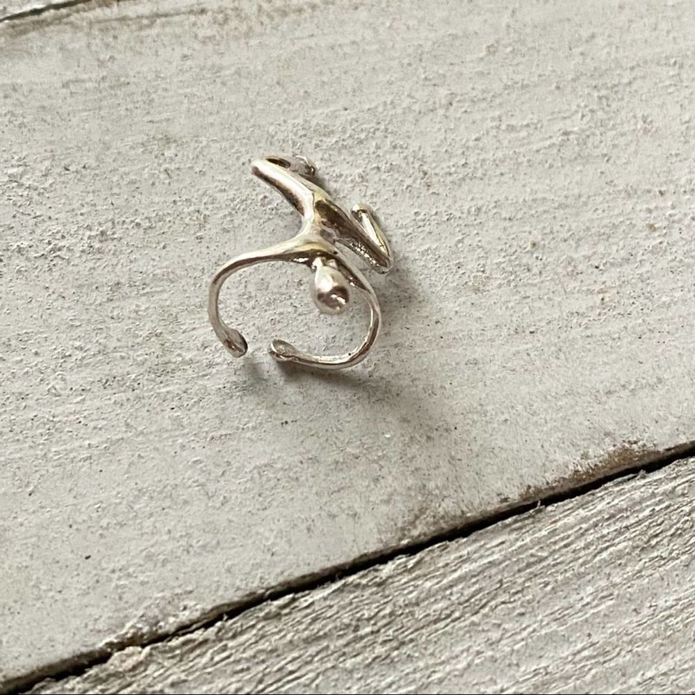 Sterling Silver Climbing Man Ear Cuff - Picture 3 of 4